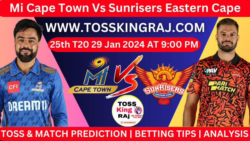 MICT Vs SEC 25th SA T20 Toss and Match Prediction Today 2024